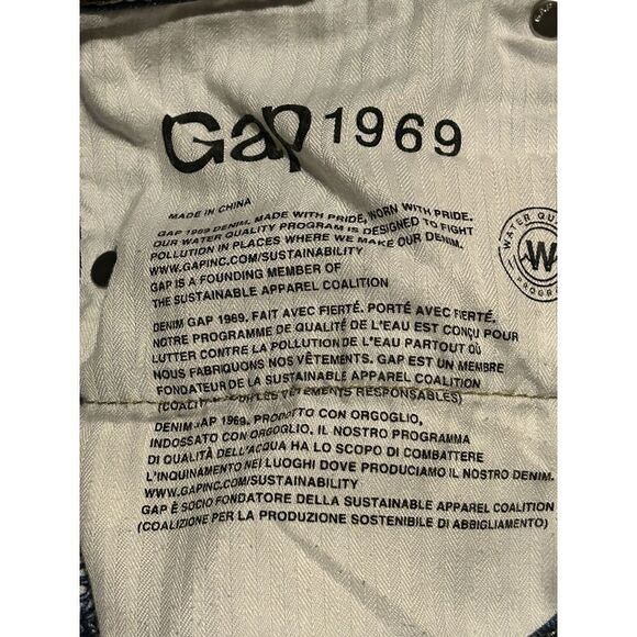 Gap 1969 Women's Real Straight Blue Denim Jeans 30 Short/10 Short - Picture 4 of 5